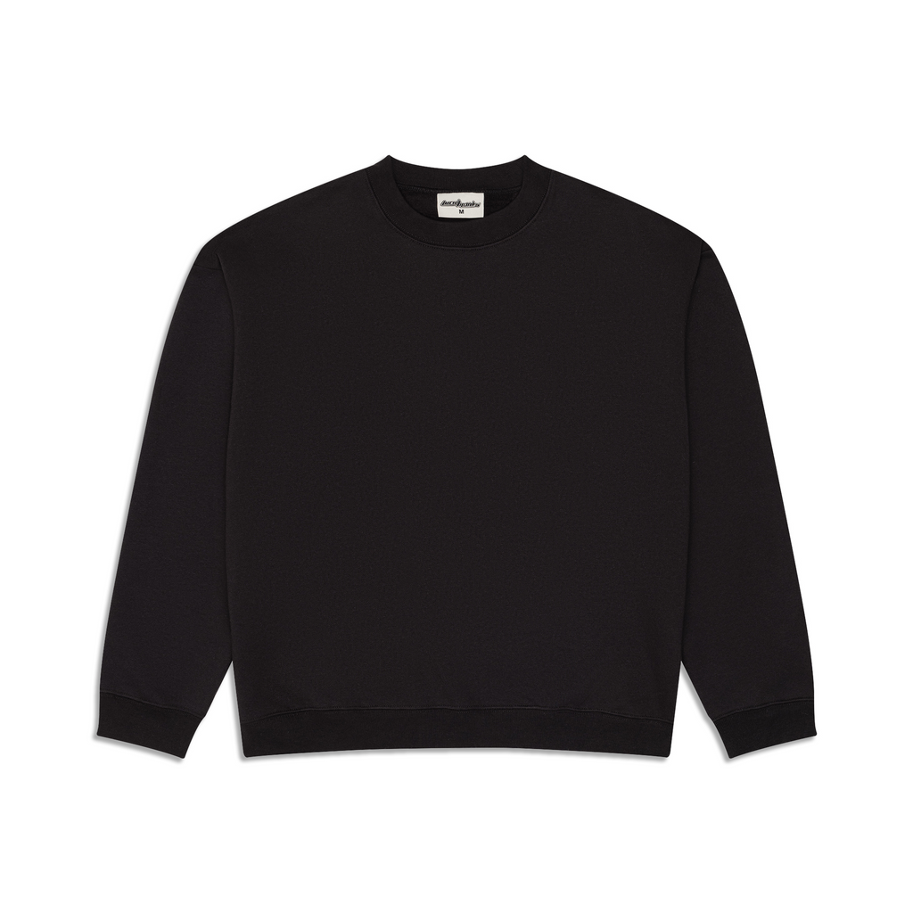350 GSM 'Black' Fleece Crewneck