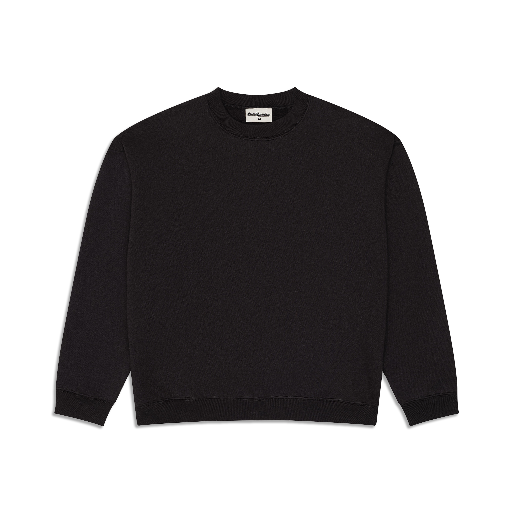 350 GSM 'Black' Fleece Crewneck