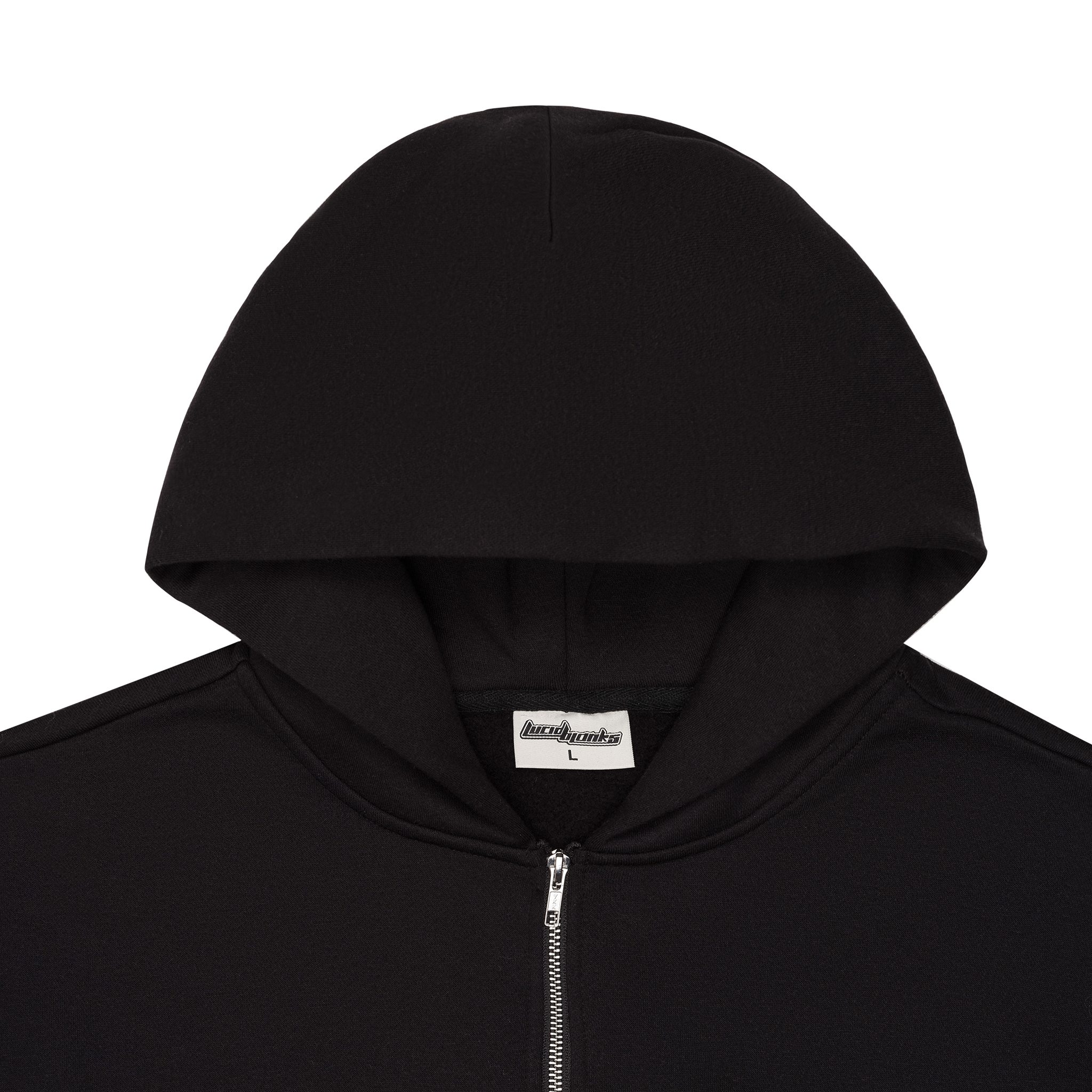 350 GSM 'Black' Zip-Up Hoodie